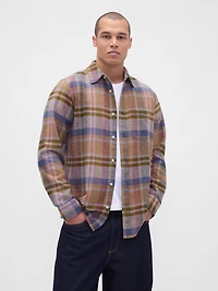 Organic Cotton Relaxed Flannel Shirt