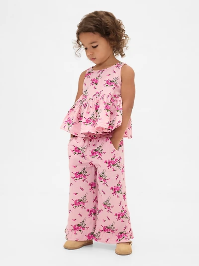 Baby & Toddler Cotton Gauze Ruffle Outfit Set