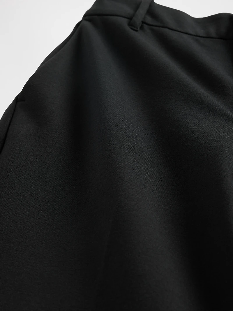 High Rise Double Knit Wide-Leg Pants