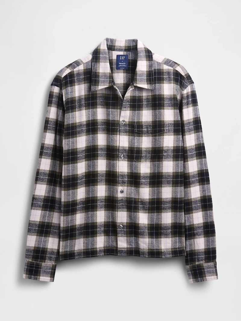 Organic Cotton Relaxed Flannel Shirt