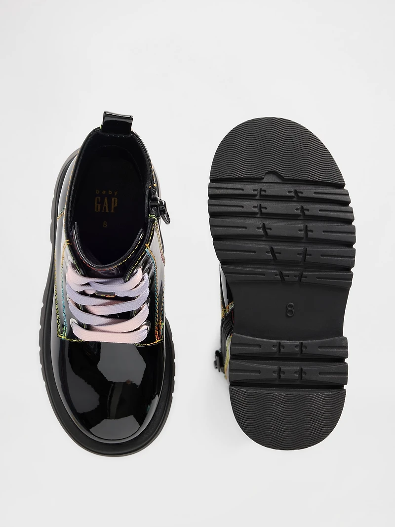 Gap × Disney Toddler Minnie Mouse Lace-Up Boots