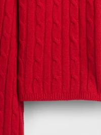 CashSoft Cable-Knit Crewneck Sweater