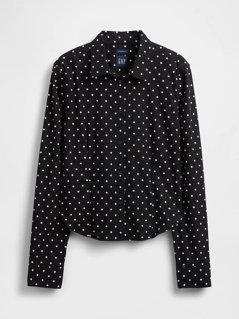 Organic Cotton Fitted Crop Shirt