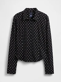 Organic Cotton Fitted Crop Shirt