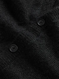 Fuzzy Relaxed Crop Cardigan Sweater