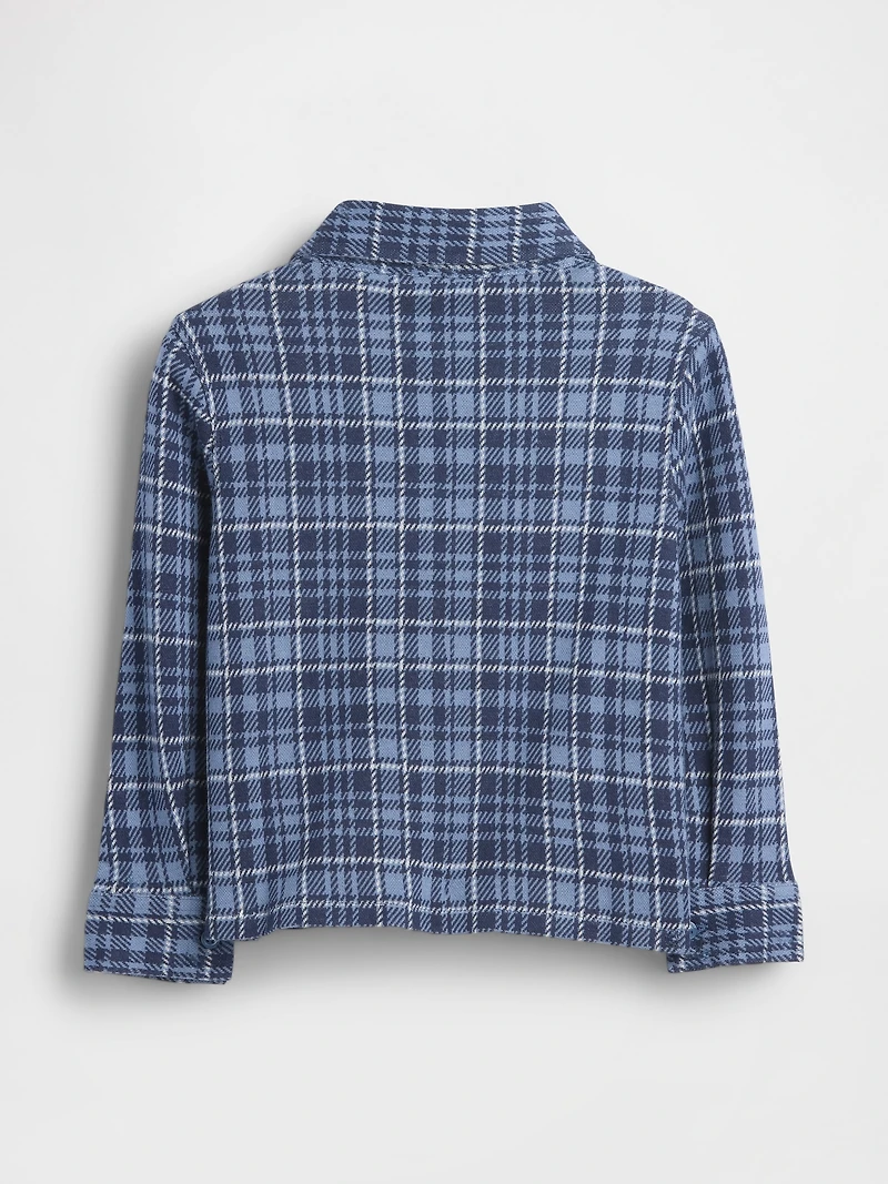 Baby & Toddler Knit Jersey Plaid Shirt