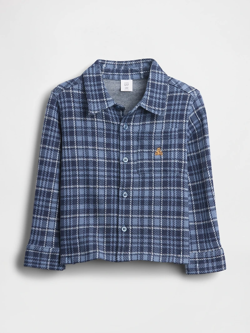 Baby & Toddler Knit Jersey Plaid Shirt