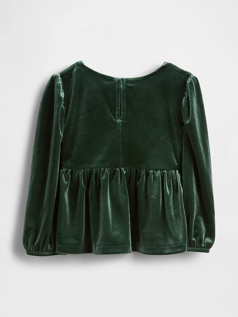 Baby & Toddler Velour Bow Top