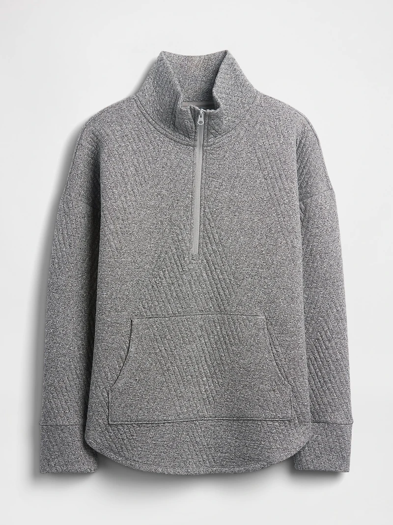 GapFit Quilted Jacquard Half-Zip Pullover