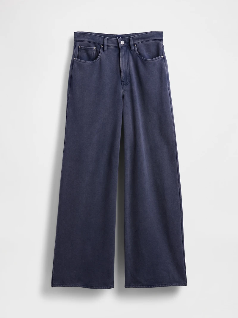Heavyweight French Terry Wide-Leg Sweatpant Jeans