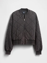 VintageSoft Quilted Bomber Jacket