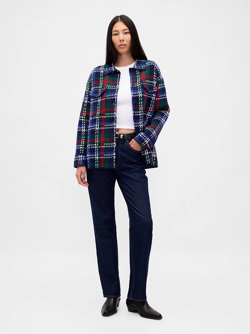 CashSoft Oversized Shirt Jacket