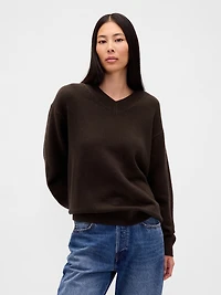 CashSoft Oversized V-Neck Sweater