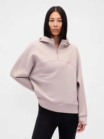 GapFit Oversized Quarter-Zip Hoodie