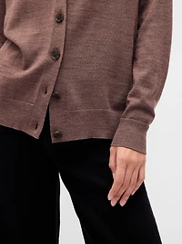 100% Merino Wool Boyfriend Cardigan