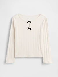 Baby & Toddler Pointelle Bow Top