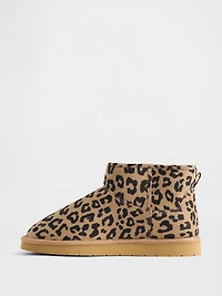 Kids Vegan Suede Sherpa-Lined Boots