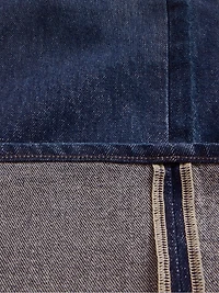 Mid Rise Metallic Cuffed Baggy Jeans