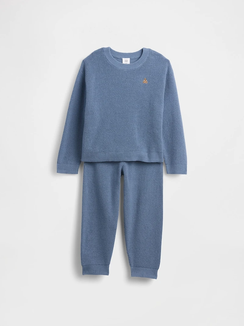 Baby & Toddler Waffle Sweater Outfit Set