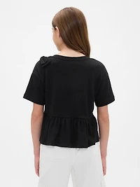 Kids Bow Peplum T-Shirt