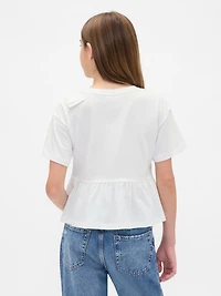 Kids Bow Peplum T-Shirt