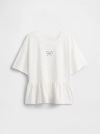 Kids Graphic Peplum T-Shirt