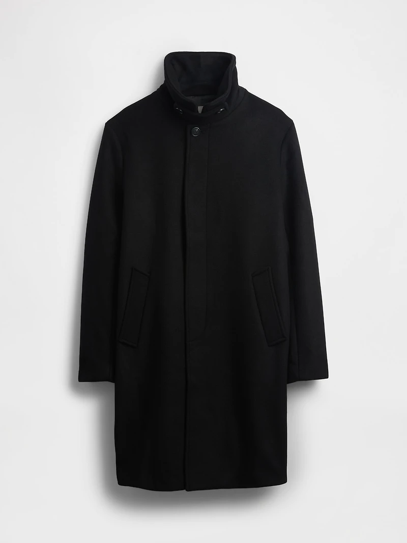 Wool-Blend Car Coat