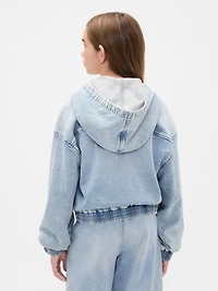 Kids Knit Denim Zip Hoodie