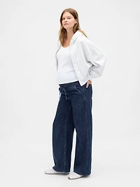 Maternity Full Panel Easy Wide-Leg Jeans