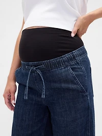 Maternity Full Panel Easy Wide-Leg Jeans