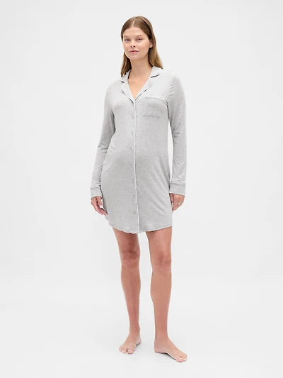 Maternity Modal PJ Shirtdress