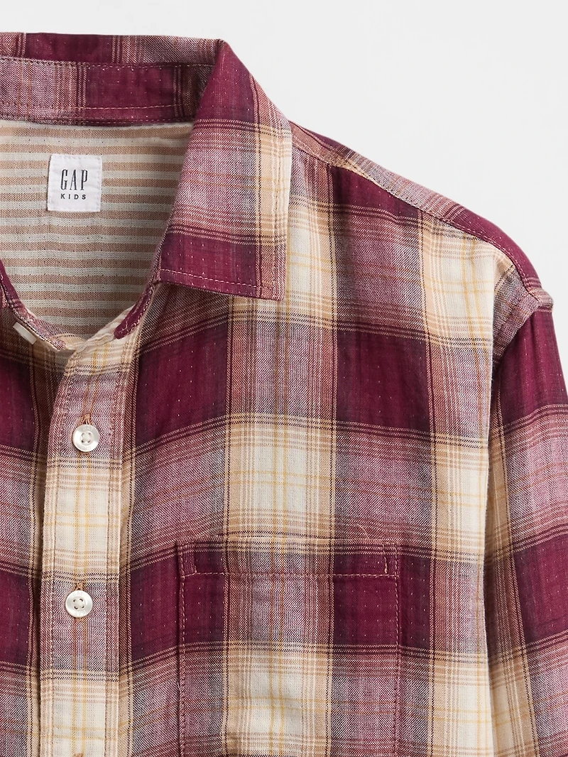 Kids Relaxed Plaid Shirt