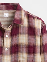 Kids Relaxed Plaid Shirt