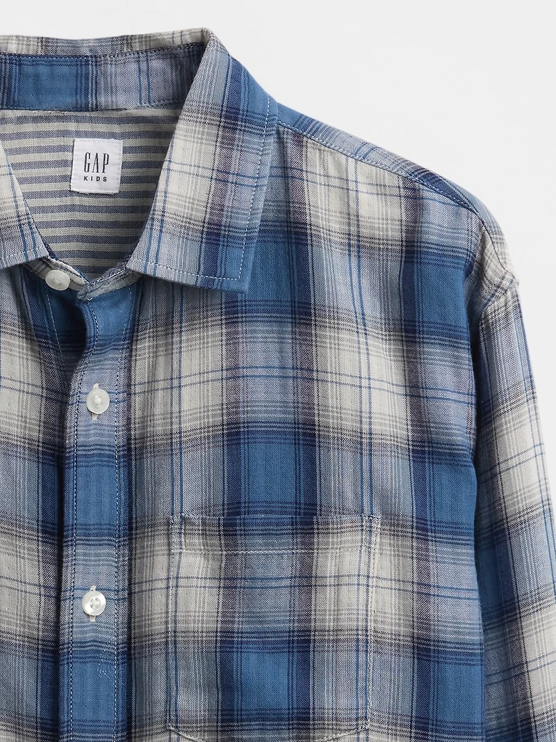 Kids Relaxed Plaid Shirt