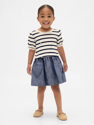 Baby & Toddler VintageSoft Mixed Media Dress