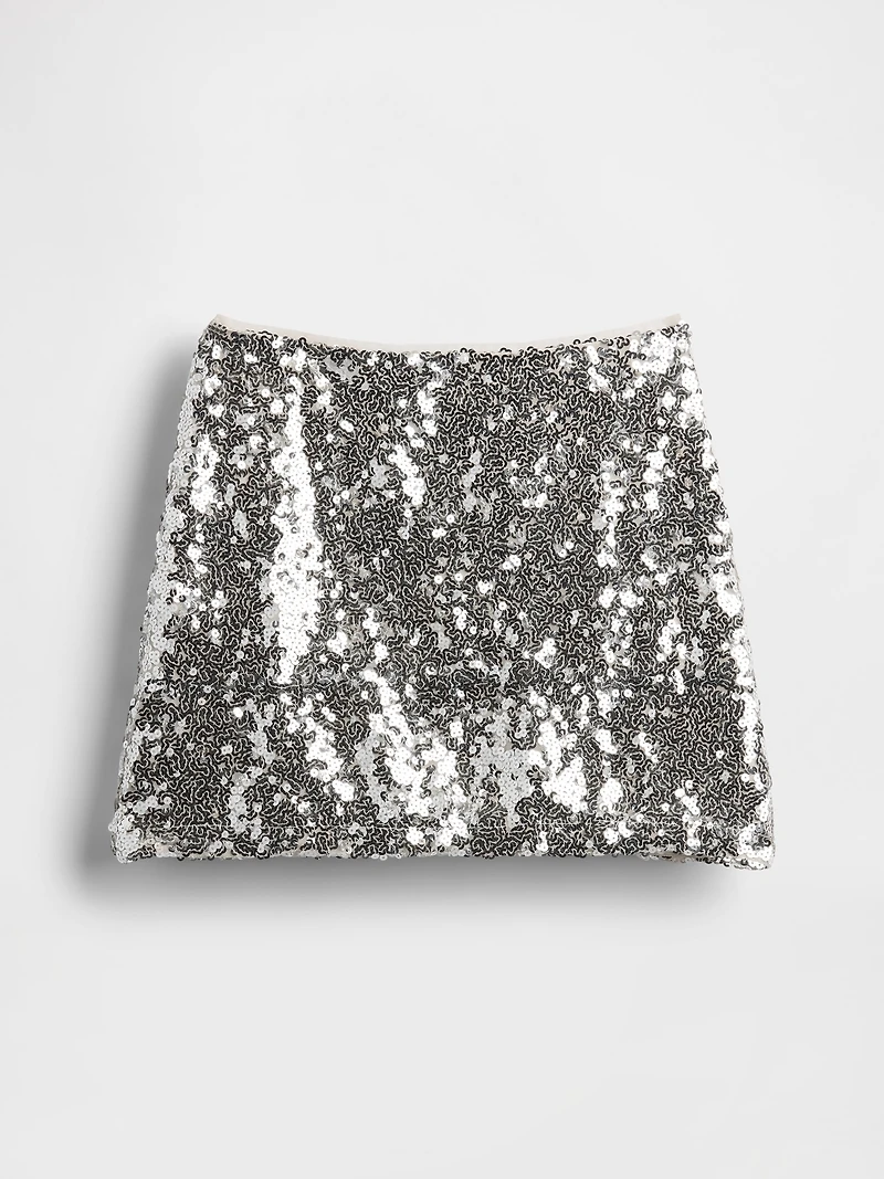 Kids Sequin Mini Skirt