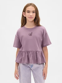 Kids Graphic Peplum T-Shirt