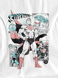 Kids Superman Comic Panels Graphic T-Shirt