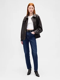 Oversized Vegan Leather Jacket