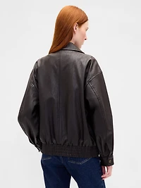 Oversized Vegan Leather Jacket