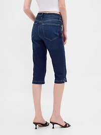 High Rise Cropped Capri Jeans