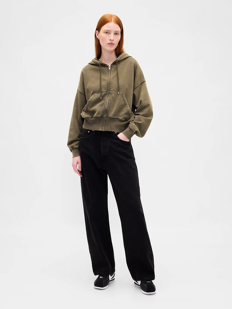 VintageSoft Wedge Zip Hoodie