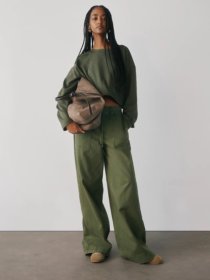 Mid Rise Easy Baggy Pants