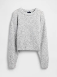 Fuzzy Oversized Crewneck Sweater