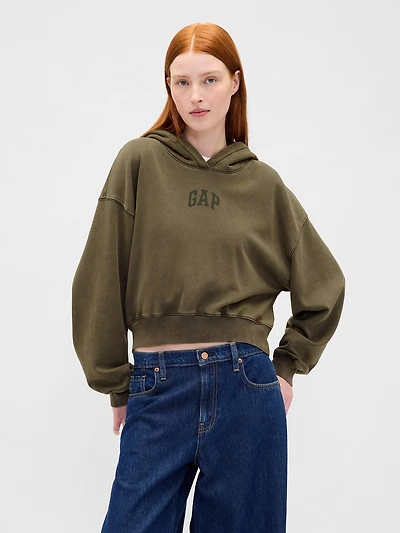 VintageSoft Crop Hoodie
