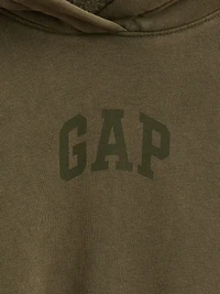 VintageSoft Crop Logo Hoodie