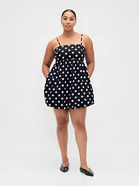 Poplin Bubble Mini Dress