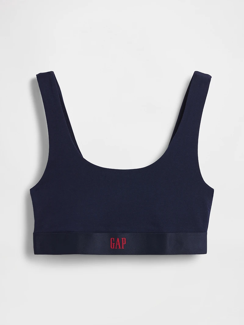 Organic Stretch Cotton Gap Logo Bralette