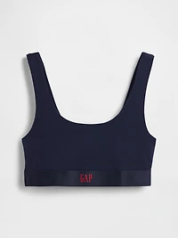 Organic Stretch Cotton Gap Logo Bralette