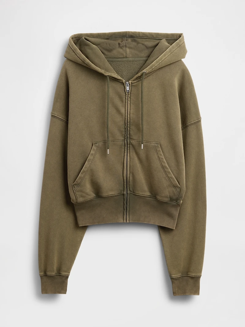 VintageSoft Wedge Zip Hoodie
